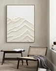 Multicolor Serene Horizons Minimalist Textured Mountain Artwork - Artwallpainting