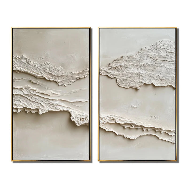 Multicolor Serene Layers Diptych Art - Artwallpainting