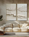 Multicolor Serene Layers Diptych Art - Artwallpainting