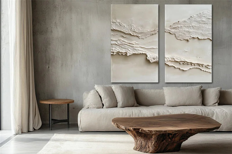 Multicolor Serene Layers Diptych Art - Artwallpainting