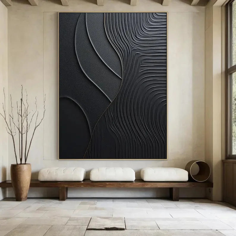 Multicolor Serene Leaves - Abstract Textured Wall Art - Artwallpainting