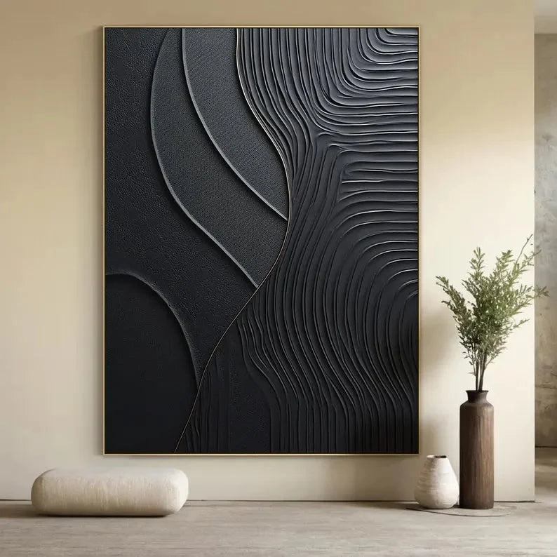Multicolor Serene Leaves - Abstract Textured Wall Art - Artwallpainting