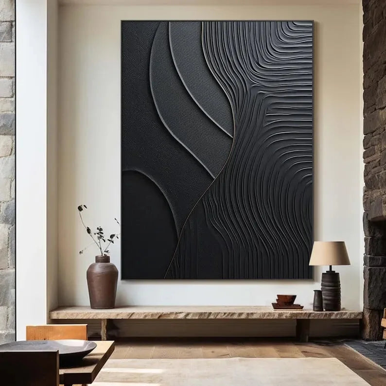 Multicolor Serene Leaves - Abstract Textured Wall Art - Artwallpainting
