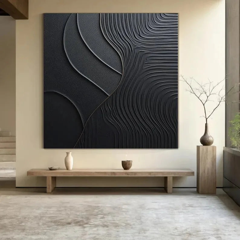Multicolor Serene Leaves - Abstract Textured Wall Art - Artwallpainting