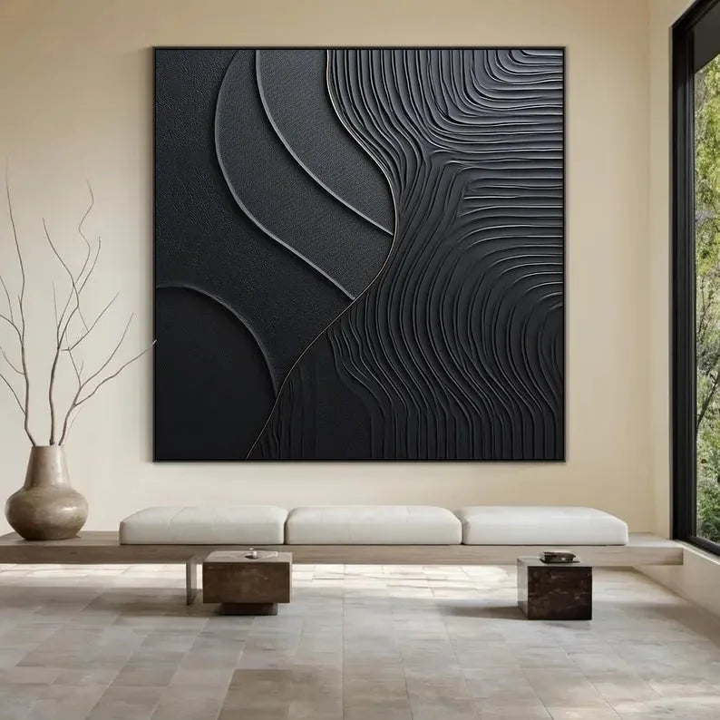 Multicolor Serene Leaves - Abstract Textured Wall Art - Artwallpainting