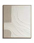 Multicolor Serene Pathways-Hand Drawn Soft Waves And Geometric Abstract Wall Art - Artwallpainting