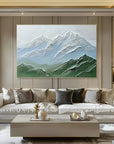 Multicolor Serene Peaks Textured Canvas - Artwallpainting