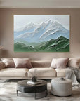 Multicolor Serene Peaks Textured Canvas - Artwallpainting