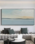 Multicolor Serene Sky And Ocean Horizon Canvas Art - Artwallpainting