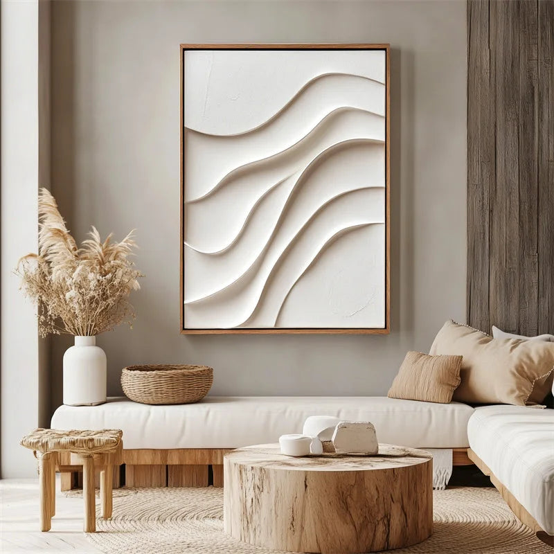 Multicolor Serene Waveform Canvas Painting For Home Decoration - Artwallpainting