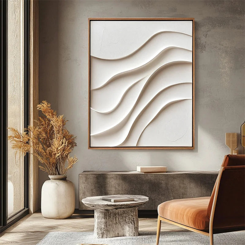 Multicolor Serene Waveform Canvas Painting For Home Decoration - Artwallpainting