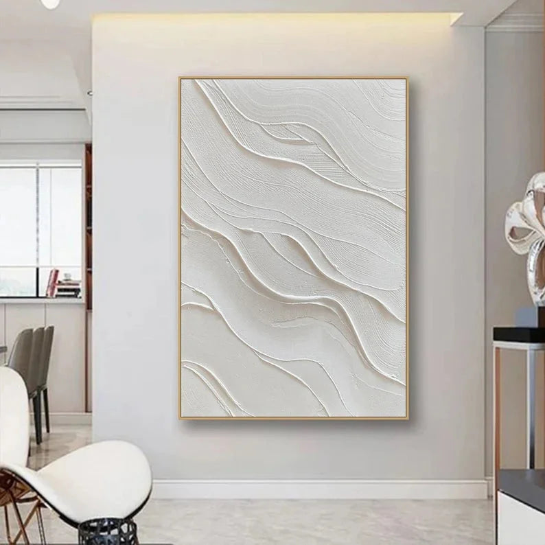 Multicolor Serene Waves Textured Canvas - Artwallpainting