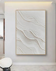 Multicolor Serene Waves Textured Canvas - Artwallpainting
