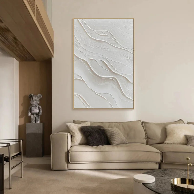 Multicolor Serene Waves Textured Canvas - Artwallpainting