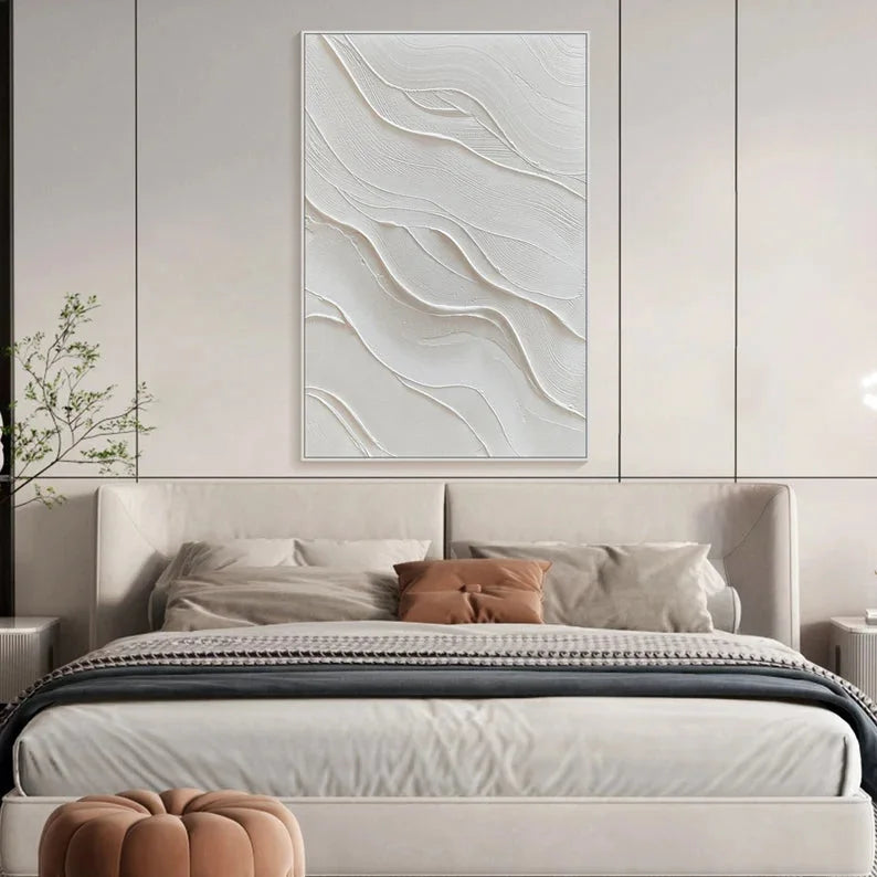 Multicolor Serene Waves Textured Canvas - Artwallpainting