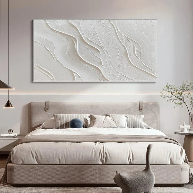 Multicolor Serene Waves Textured Canvas - Artwallpainting
