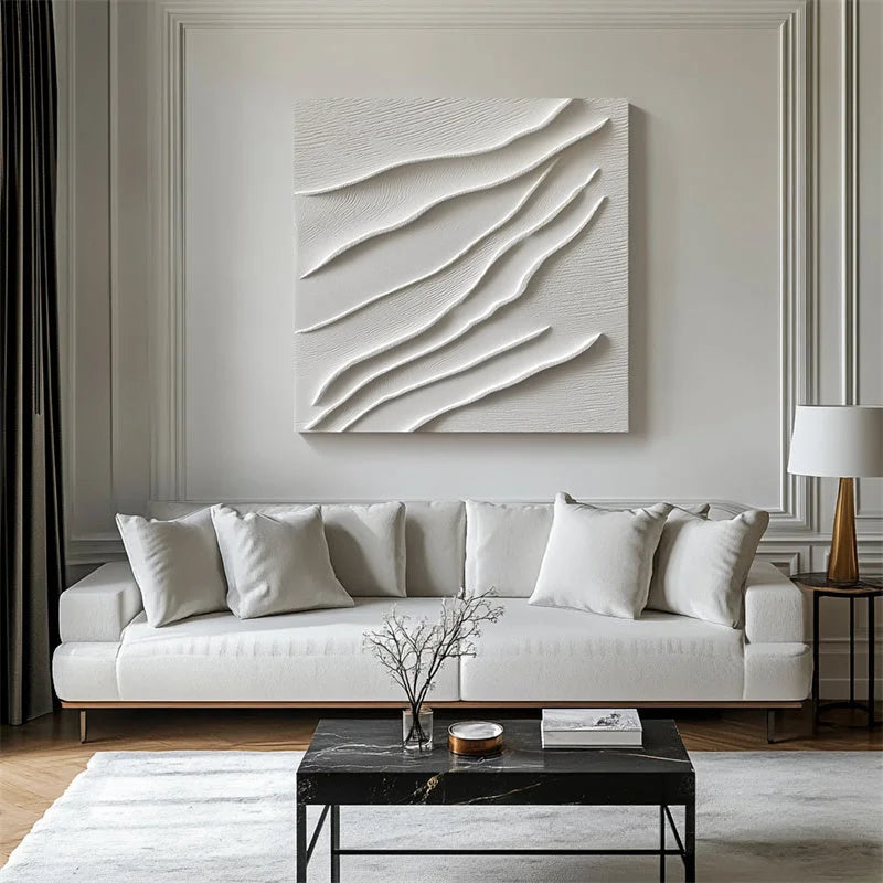 Multicolor Serene Waves Textured Elegance - Artwallpainting