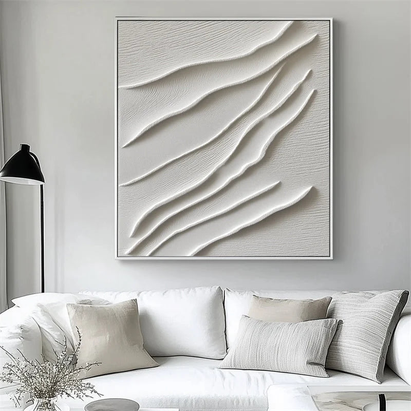 Multicolor Serene Waves Textured Elegance - Artwallpainting