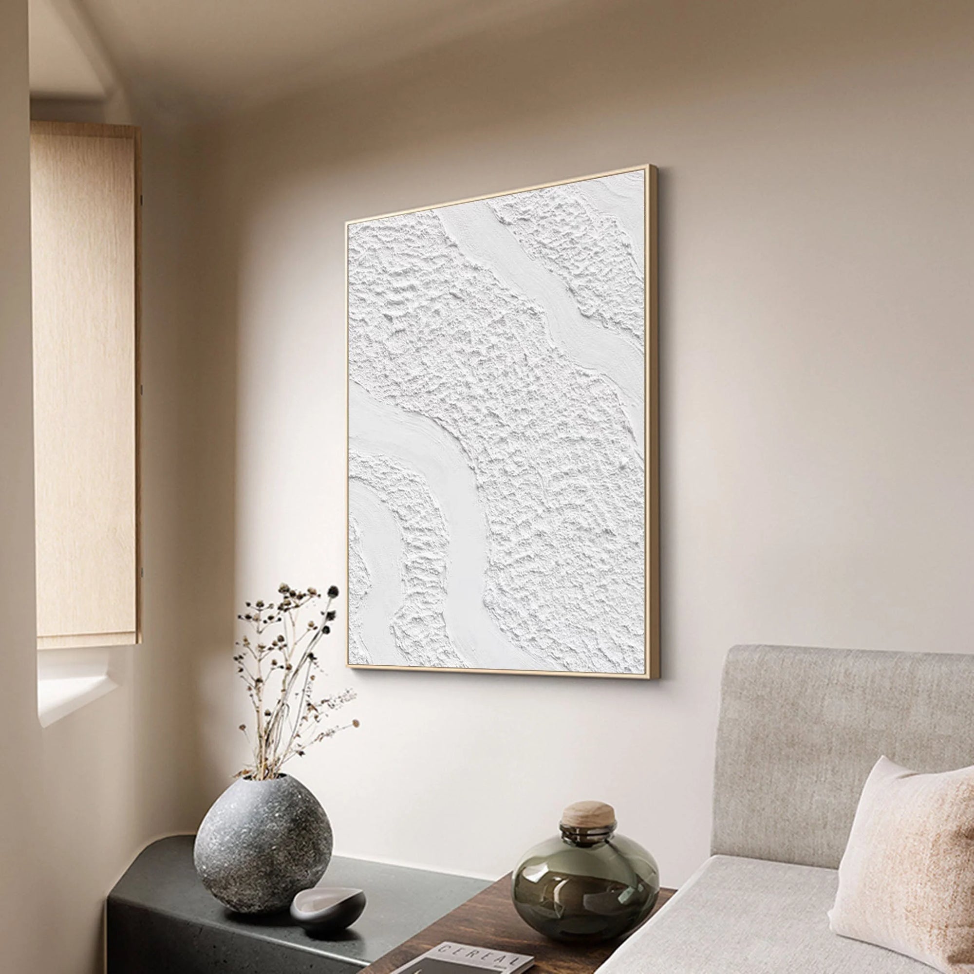 Multicolor Serenity Flow Minimalist Textured Wall Art - Artwallpainting