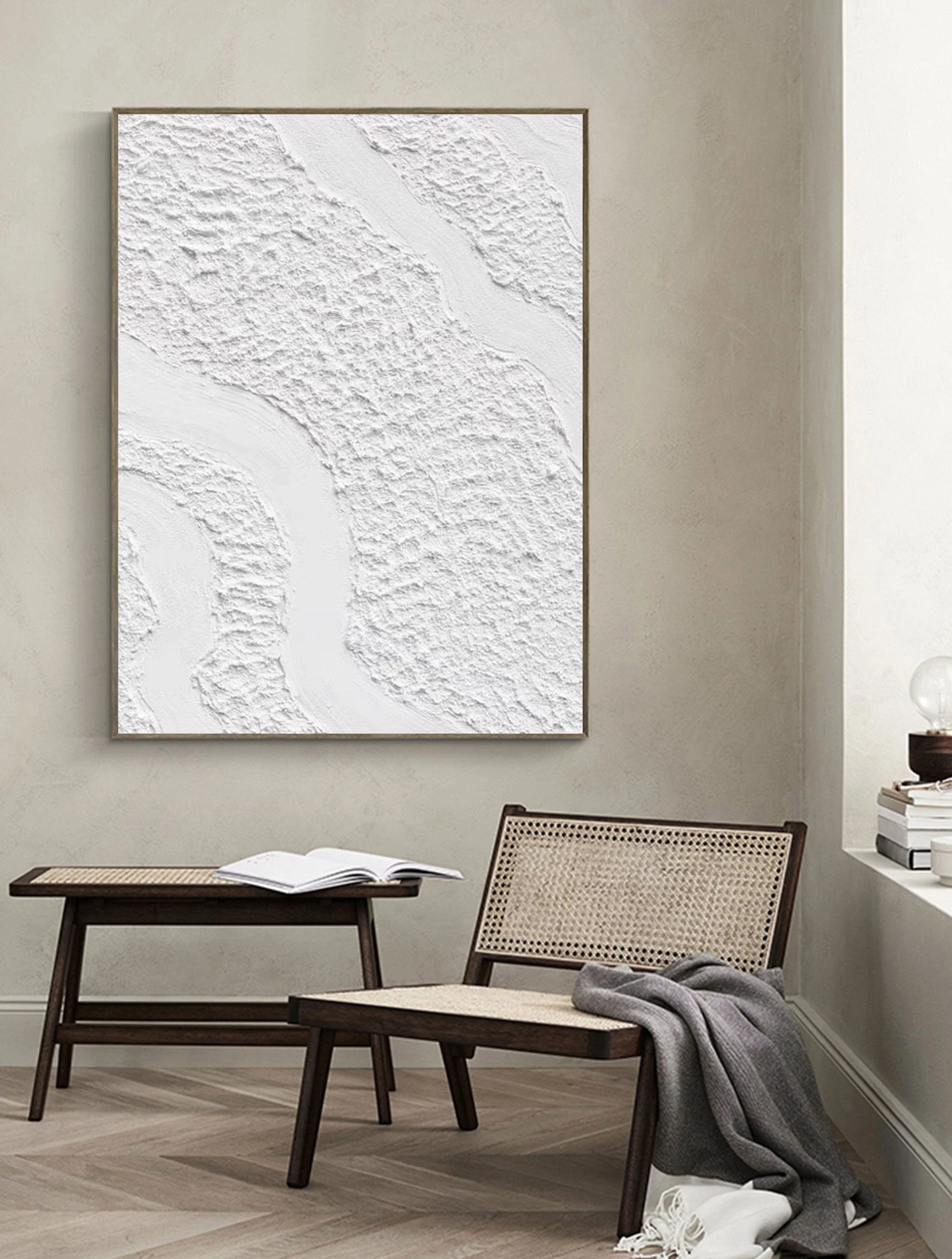 Multicolor Serenity Flow Minimalist Textured Wall Art - Artwallpainting