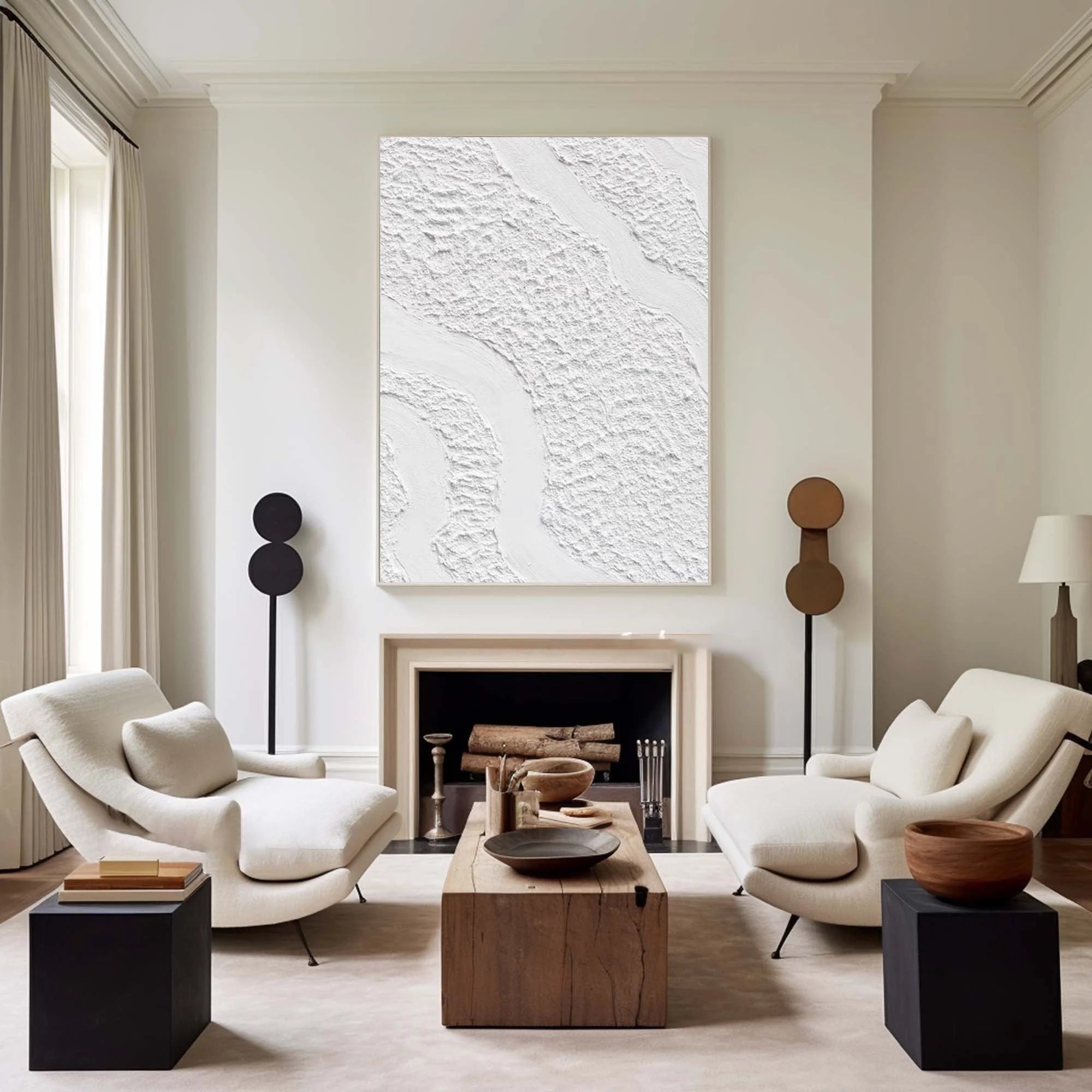 Multicolor Serenity Flow Minimalist Textured Wall Art - Artwallpainting