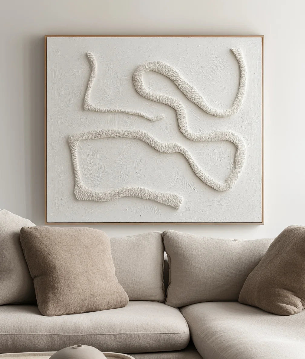 Multicolor Serenity In Sculpted Lines - Artwallpainting