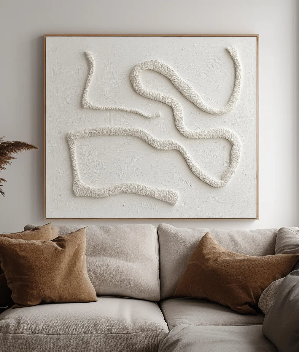 Multicolor Serenity In Sculpted Lines - Artwallpainting