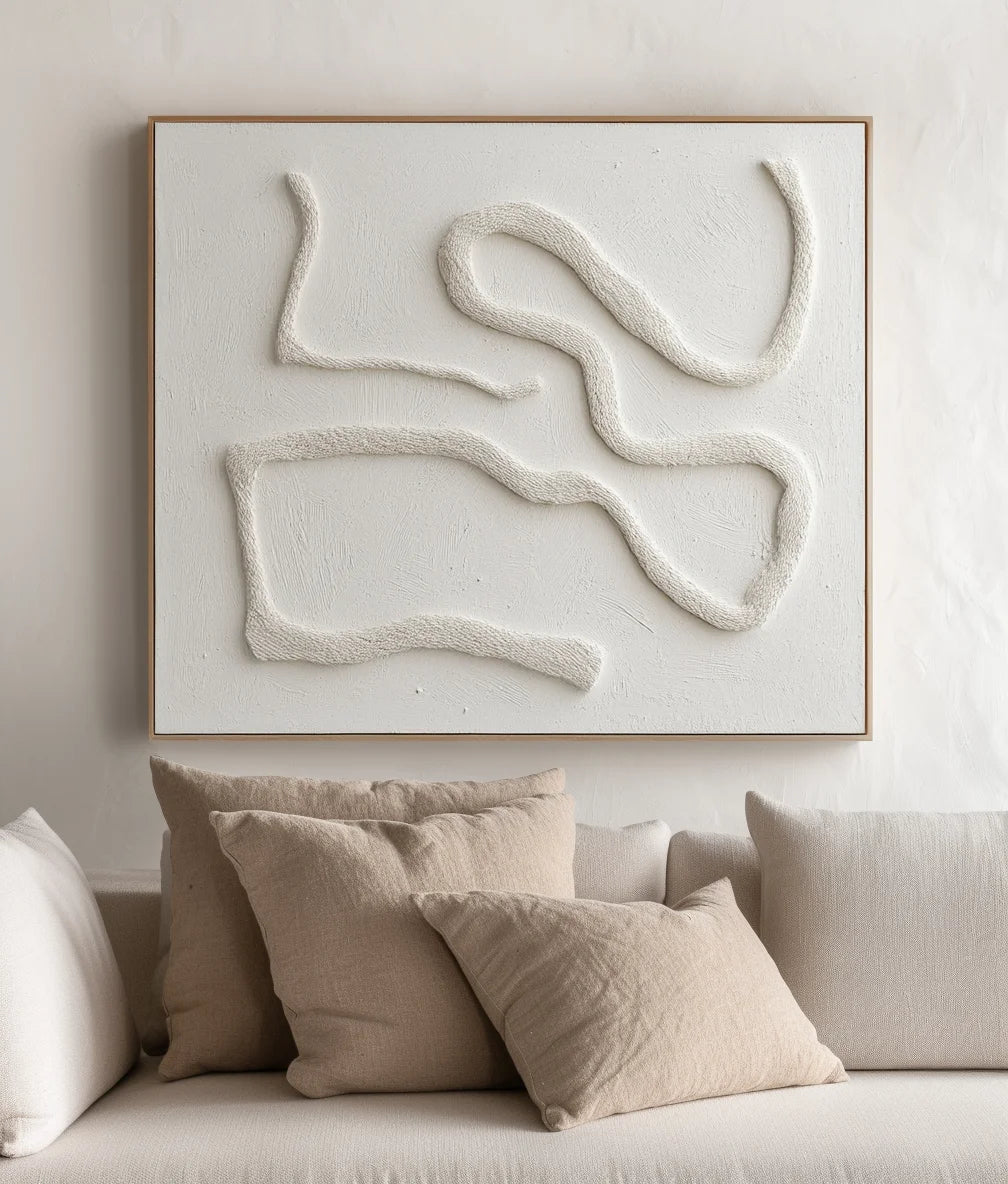 Multicolor Serenity In Sculpted Lines - Artwallpainting