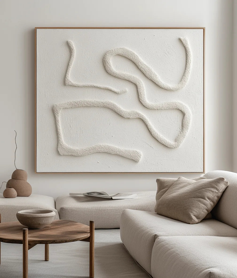 Multicolor Serenity In Sculpted Lines - Artwallpainting