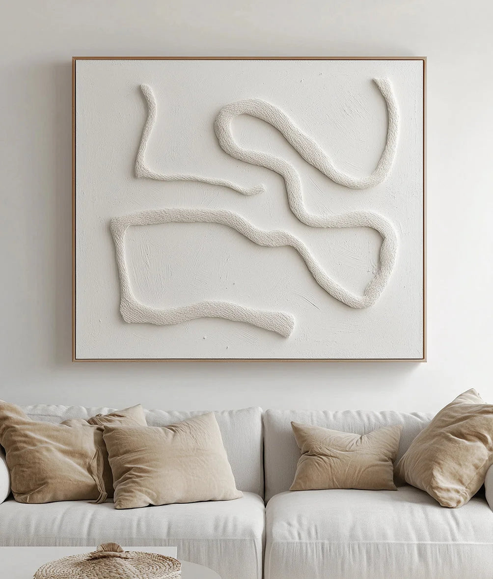 Multicolor Serenity In Sculpted Lines - Artwallpainting