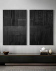 Multicolor Set Of Two Textured Abstract Wall Art - Minimalist Design - Artwallpainting
