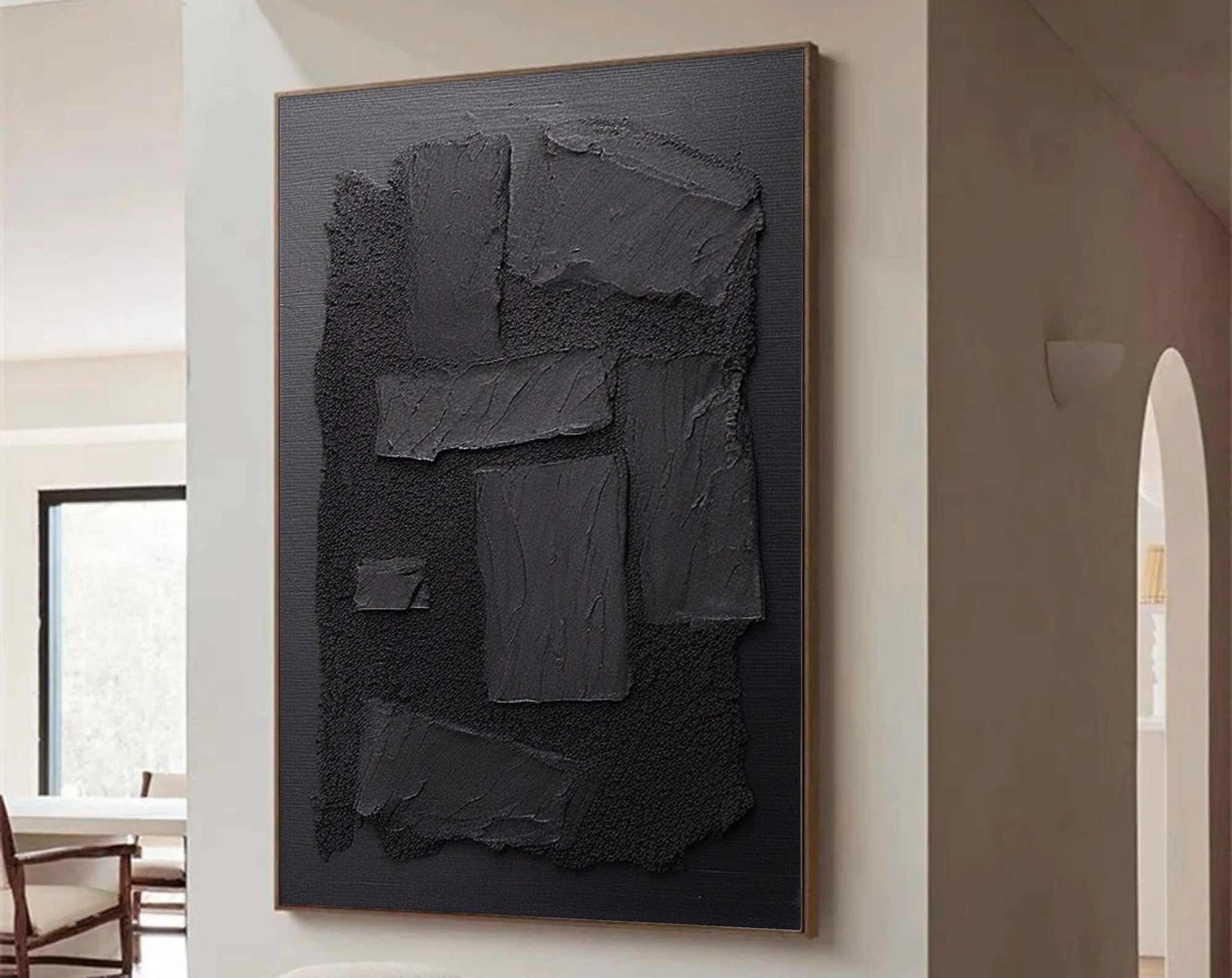 Multicolor Shadow Layers Textured Abstract Canvas Art - Artwallpainting