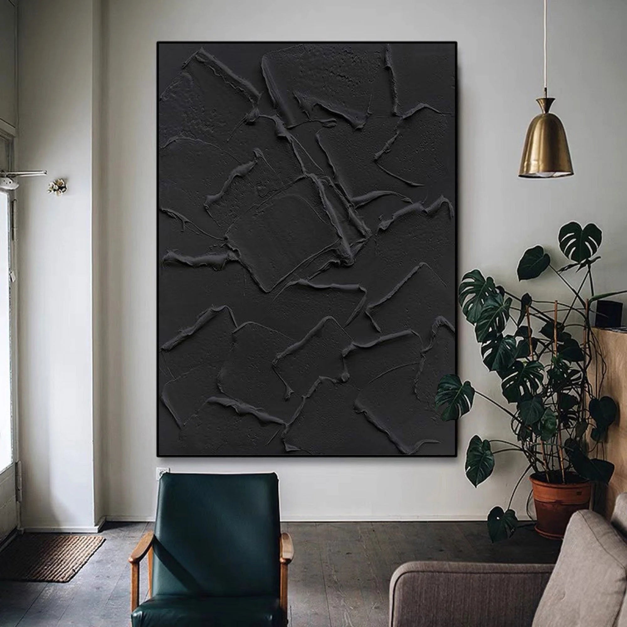Multicolor Shadow Layers Textured Abstract Canvas - Artwallpainting