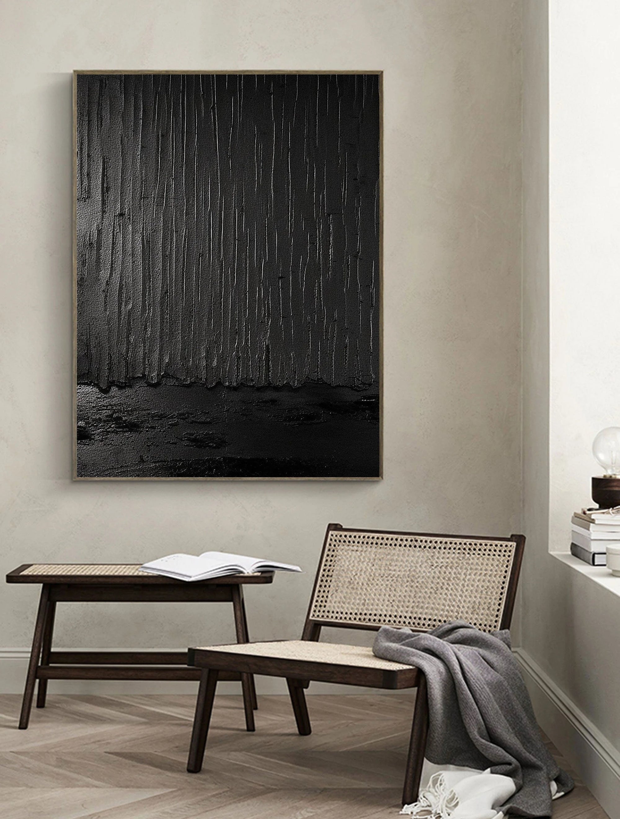 Multicolor Shadows Of Rain Textured Abstract Wall Art - Artwallpainting