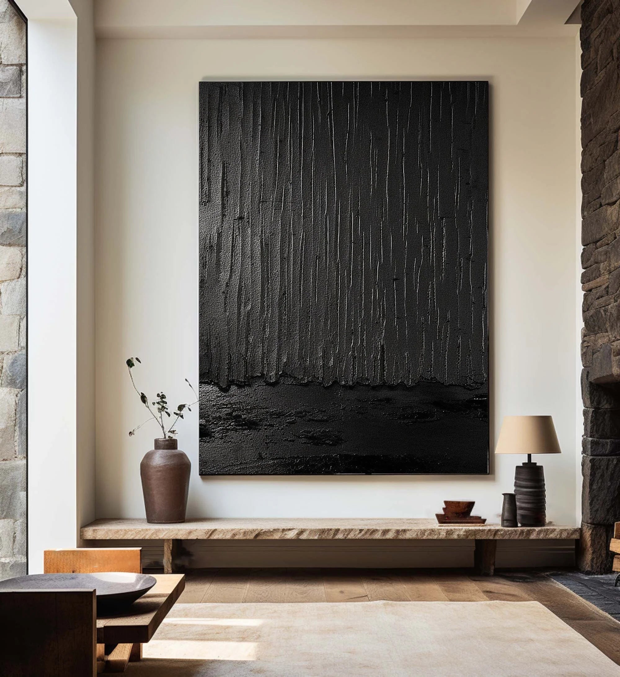 Multicolor Shadows Of Rain Textured Abstract Wall Art - Artwallpainting