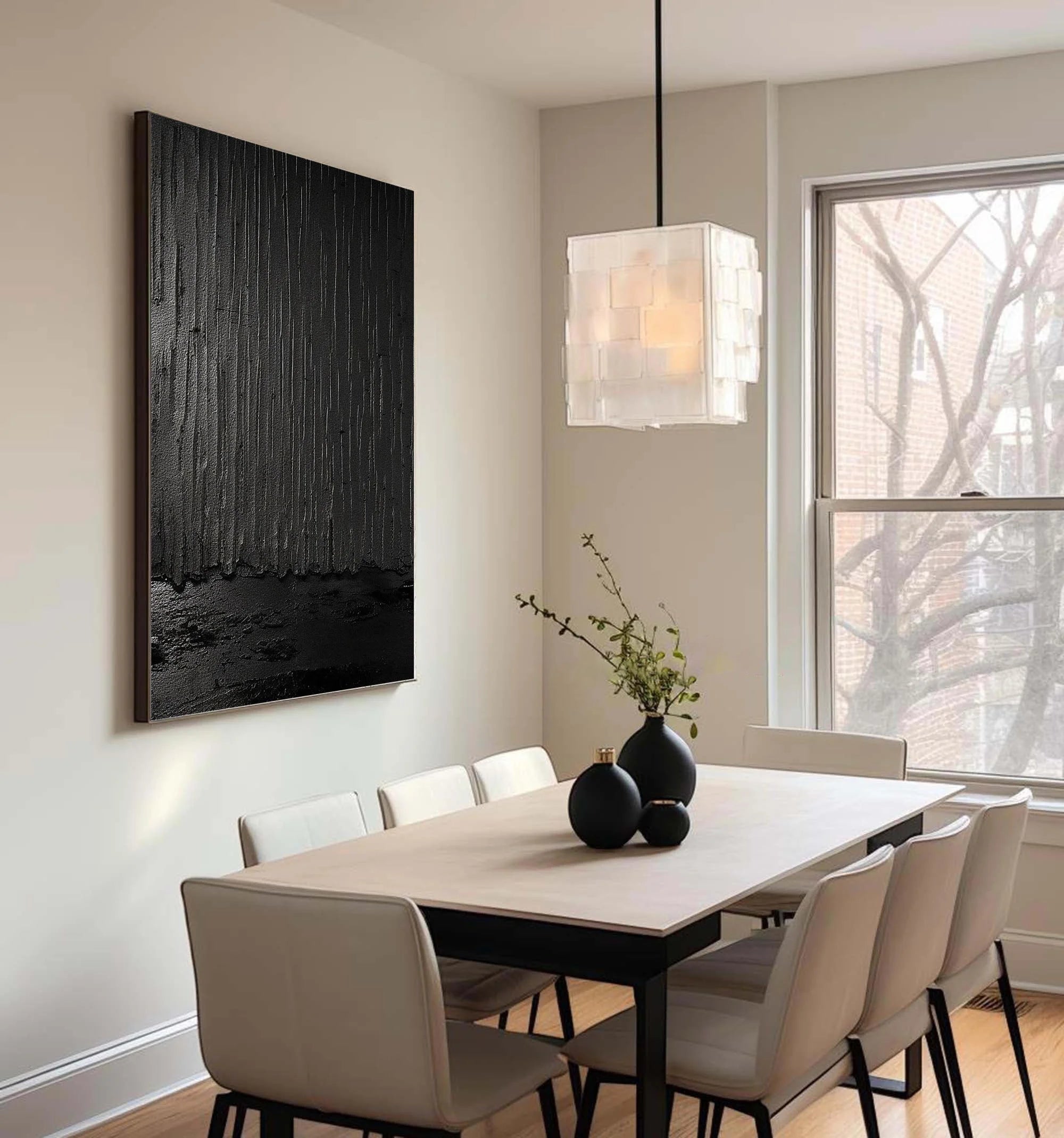 Multicolor Shadows Of Rain Textured Abstract Wall Art - Artwallpainting