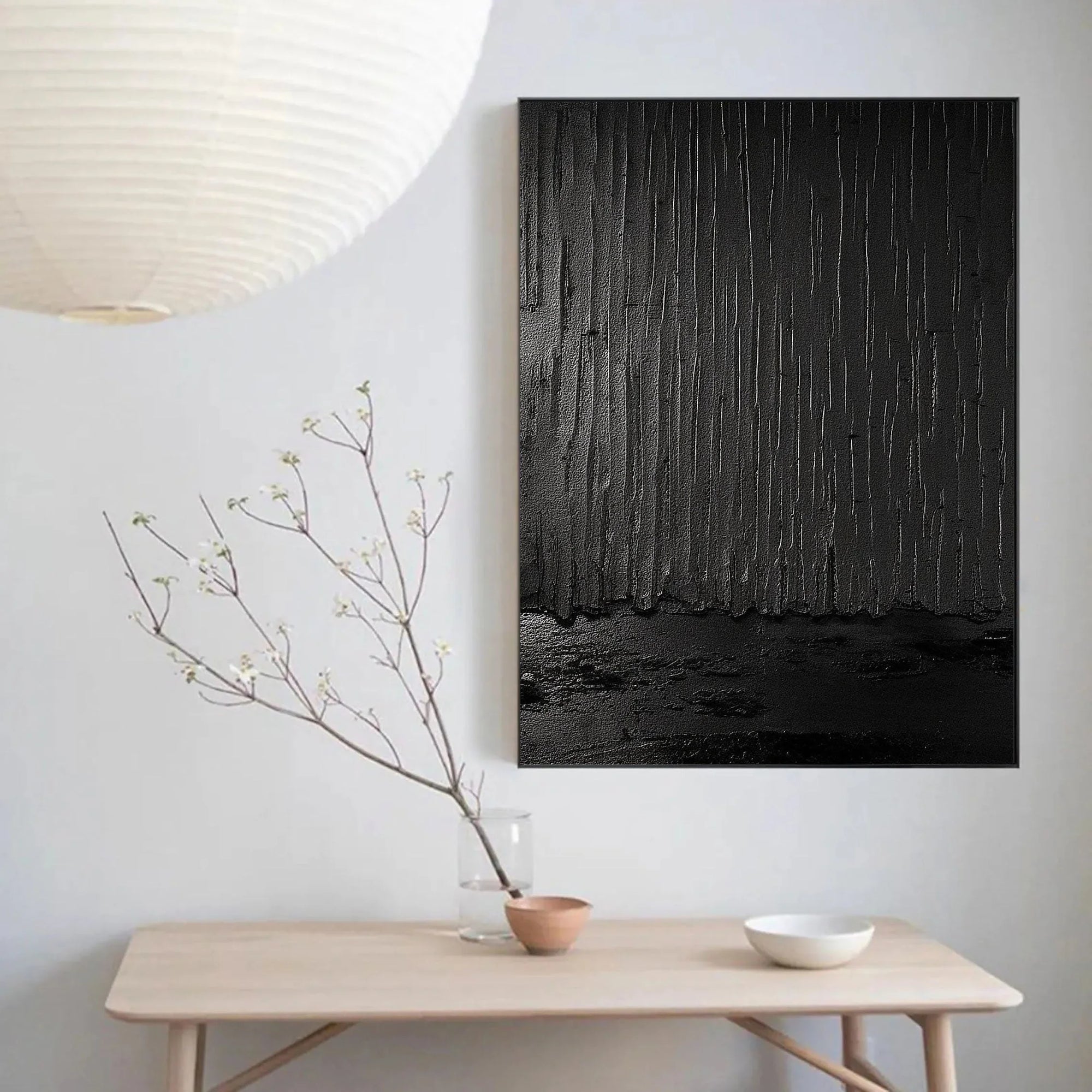 Multicolor Shadows Of Rain Textured Abstract Wall Art - Artwallpainting