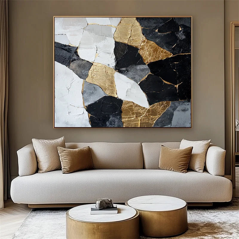 Multicolor Shattered Elegance Canvas Painting For Home Decoration - Artwallpainting