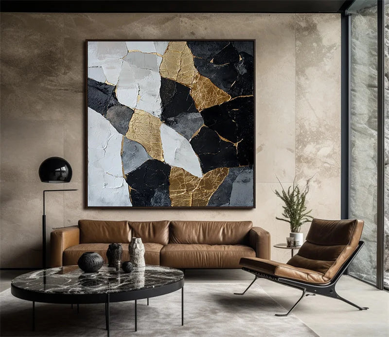 Multicolor Shattered Elegance Canvas Painting For Home Decoration - Artwallpainting