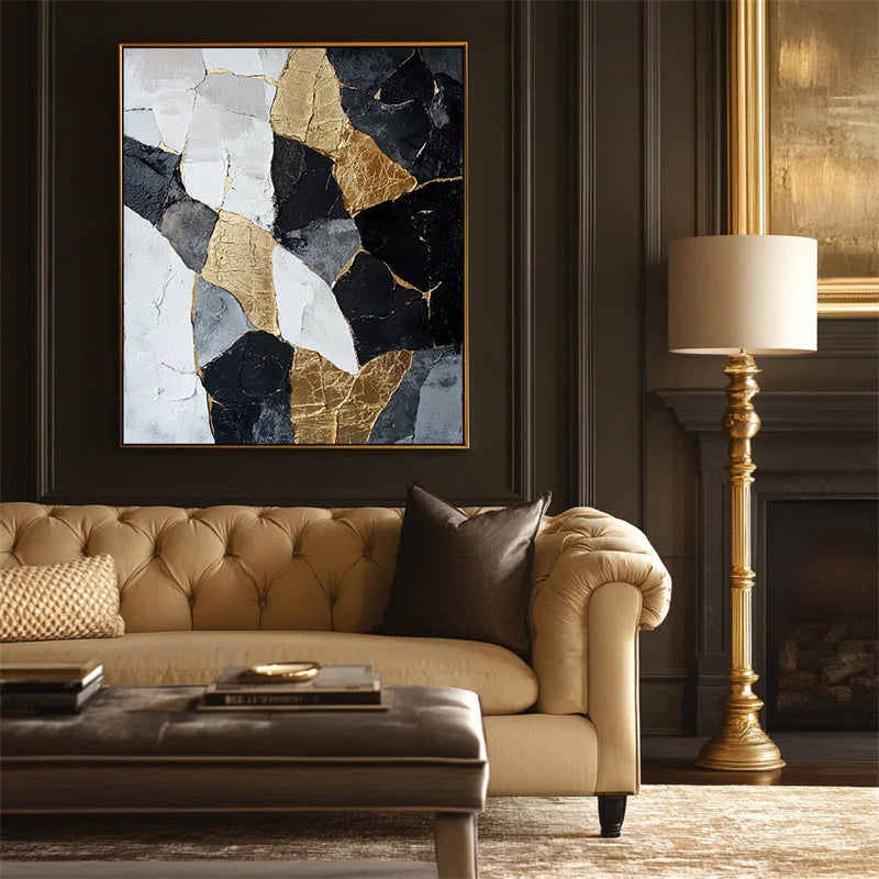 Multicolor Shattered Elegance Canvas Painting For Home Decoration - Artwallpainting