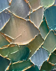 Multicolor Shattered Glass Mosaic Textured Abstract Oil Painting Wall Art - Artwallpainting