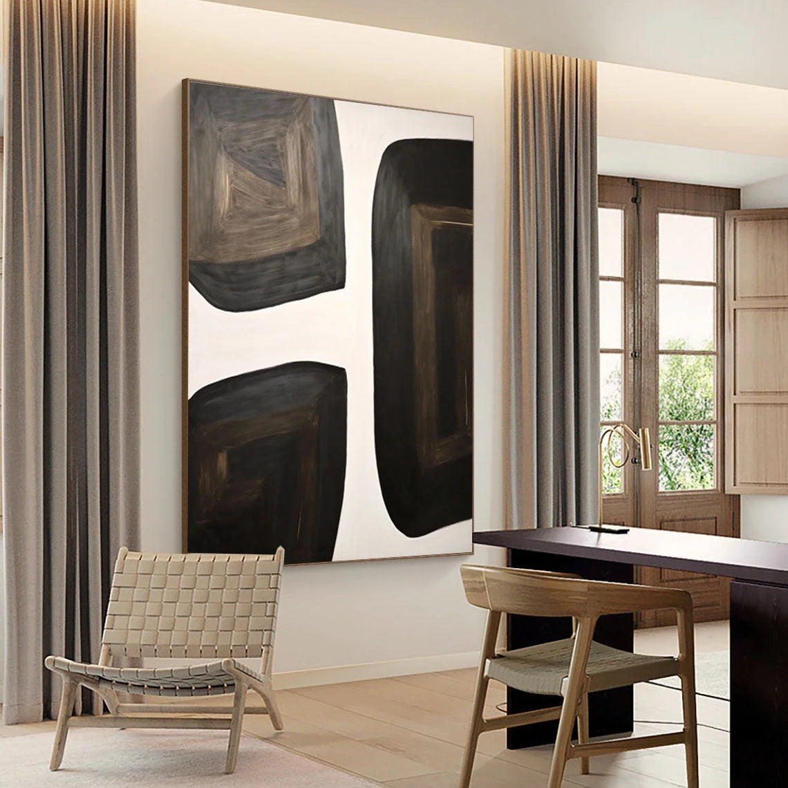 Multicolor Shifting Horizons Bold Abstract Canvas Art - Artwallpainting