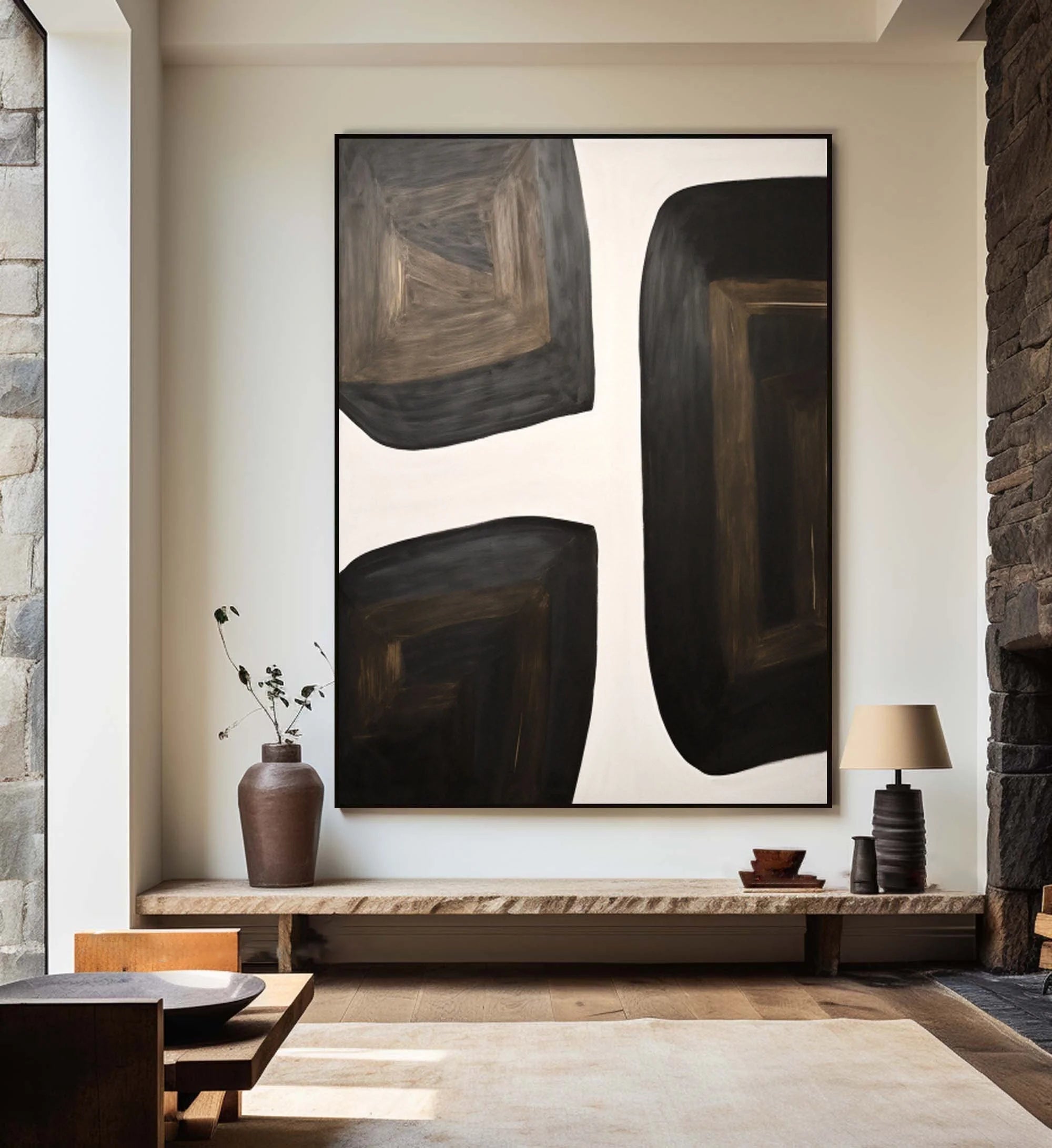 Multicolor Shifting Horizons Bold Abstract Canvas Art - Artwallpainting