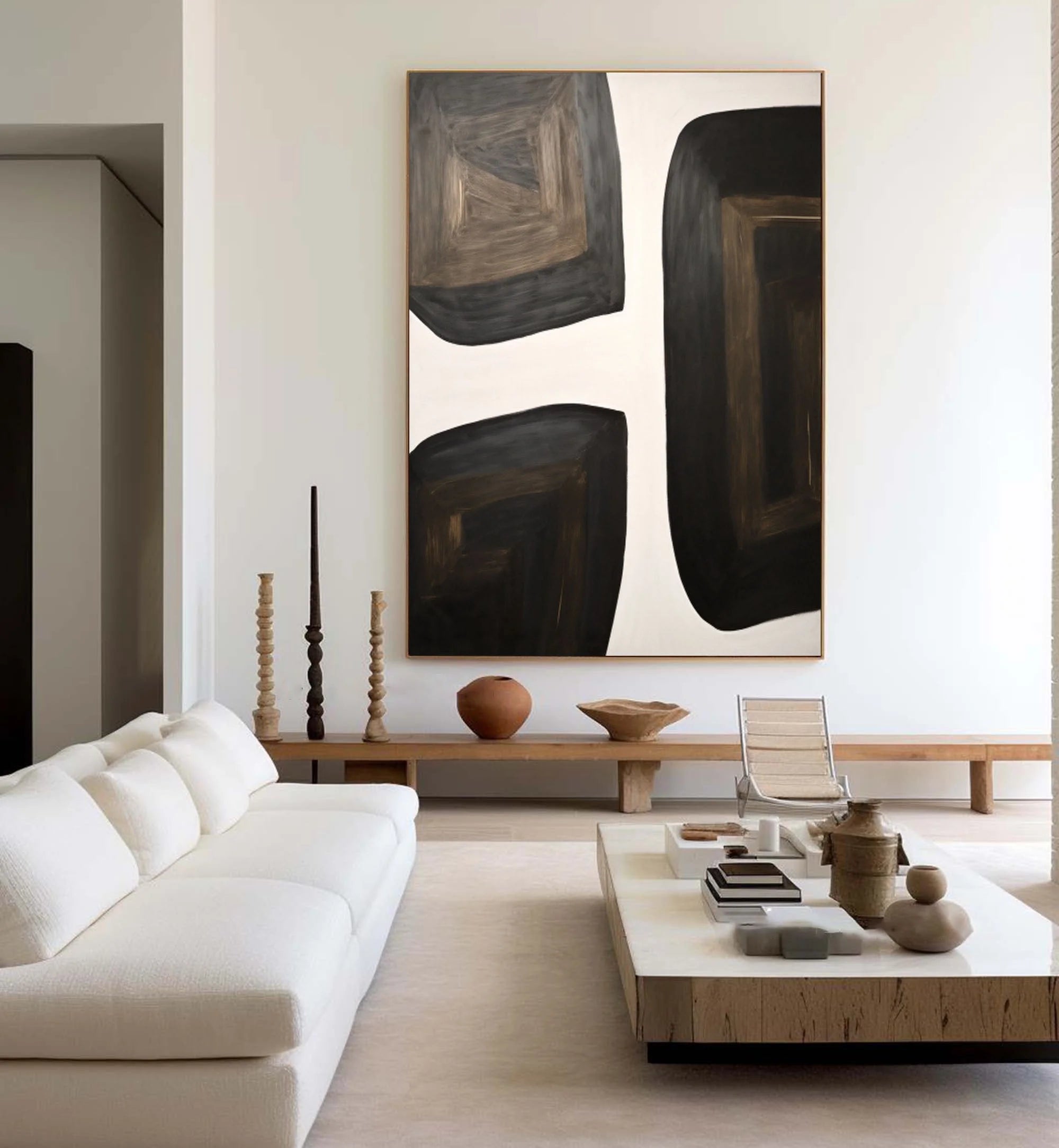 Multicolor Shifting Horizons Bold Abstract Canvas Art - Artwallpainting