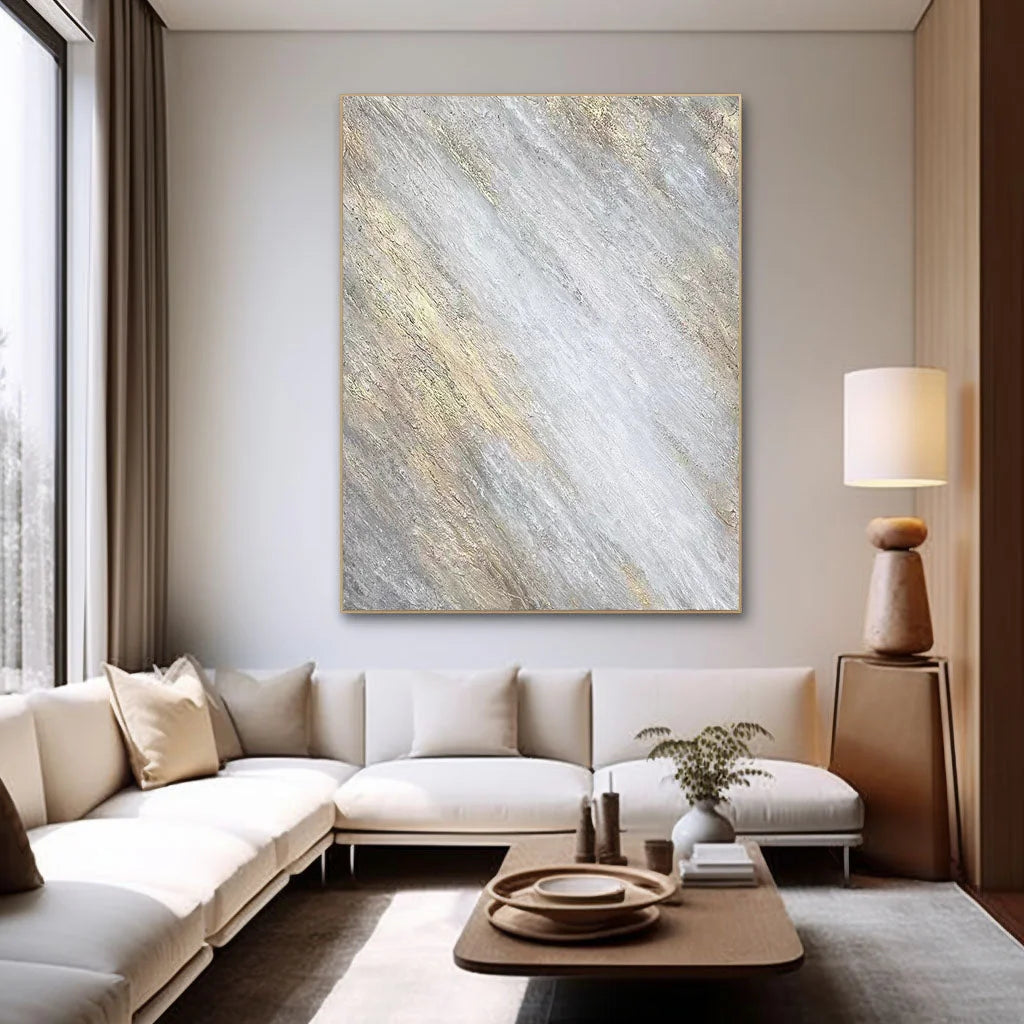 Multicolor Shimmering Veil Abstract Textured Canvas Art - Artwallpainting