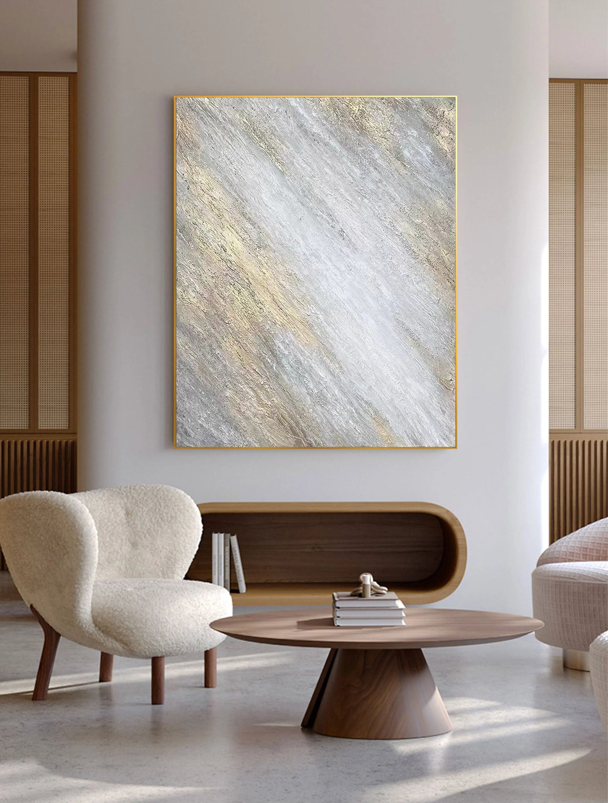 Multicolor Shimmering Veil Abstract Textured Canvas Art - Artwallpainting