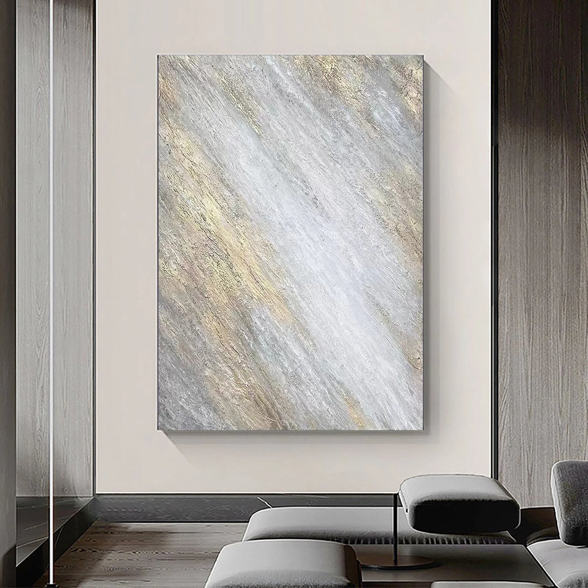 Multicolor Shimmering Veil Abstract Textured Canvas Art - Artwallpainting