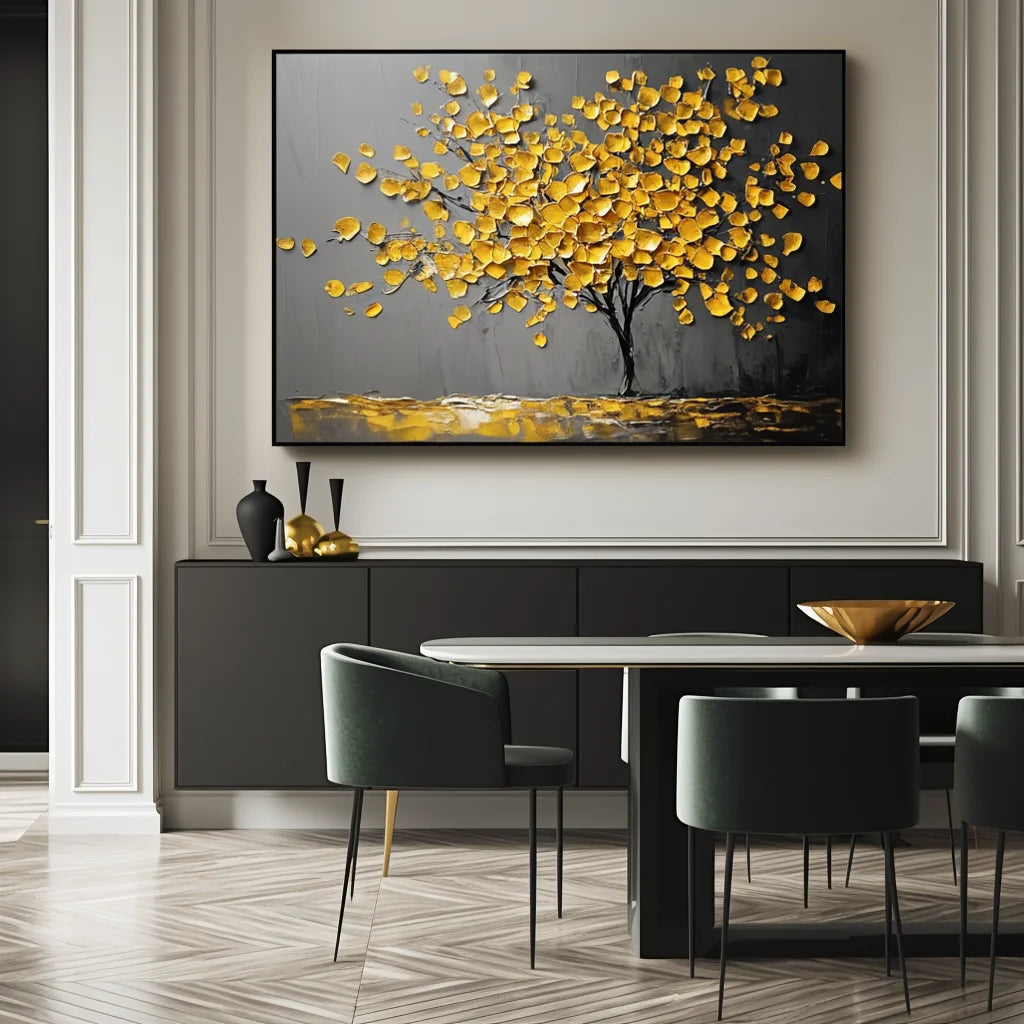 Multicolor Silence-Modern Hand-Painted Tree Of Life Abstract Wall Oil Painting - Artwallpainting