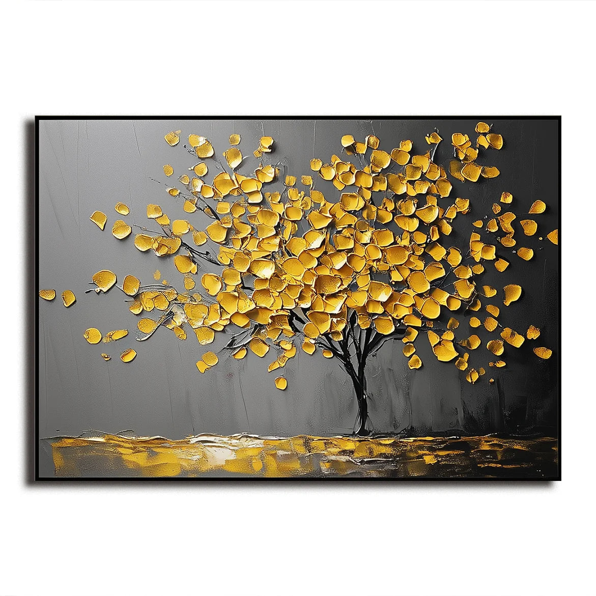 Multicolor Silence-Modern Hand-Painted Tree Of Life Abstract Wall Oil Painting - Artwallpainting
