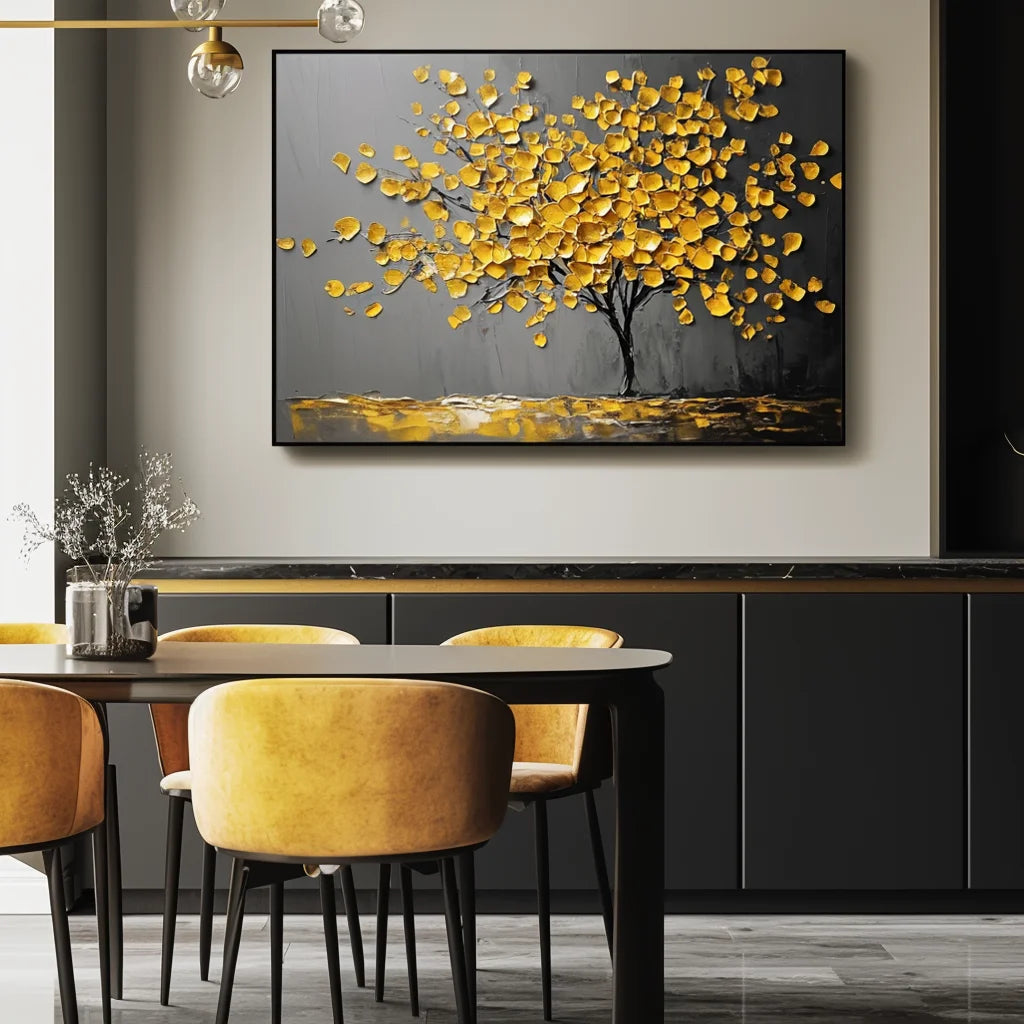 Multicolor Silence-Modern Hand-Painted Tree Of Life Abstract Wall Oil Painting - Artwallpainting